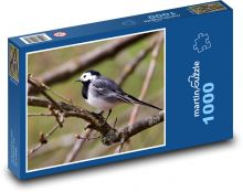 Trasochvost biely - vták, vetva Puzzle 1000 dielikov - 60 x 46 cm 