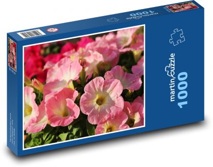 Petunia - pink flower, spring - Puzzle 1000 pieces, size 60x46 cm 