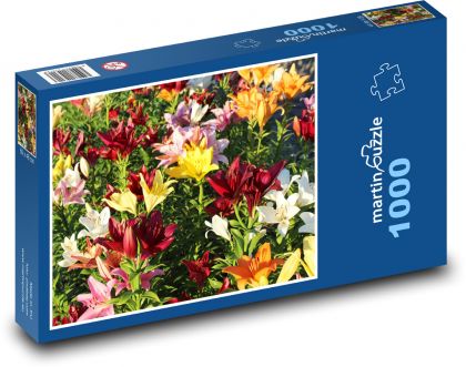 Ľalia - záhrada, kvety - Puzzle 1000 dielikov, rozmer 60x46 cm