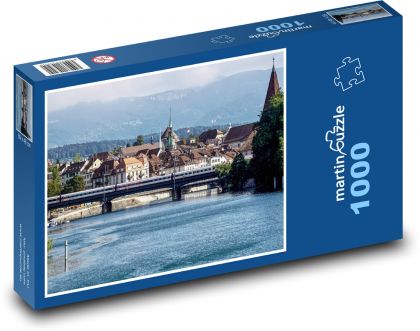 Solothurn - Švajčiarsko, vlak - Puzzle 1000 dielikov, rozmer 60x46 cm