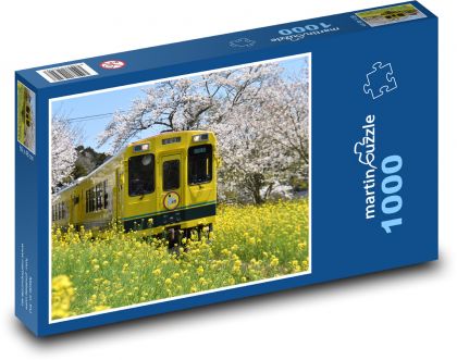 Japonsko - vlak, jar - Puzzle 1000 dielikov, rozmer 60x46 cm