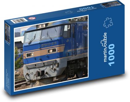 Nákladní vlak - železnice, přeprava - Puzzle 1000 dílků, rozměr 60x46 cm
