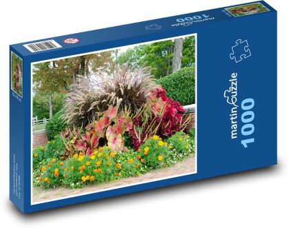 Ogród - kwiaty, flora - Puzzle 1000 elementów, rozmiar 60x46 cm