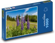 Vlčí bob - hora, les Puzzle 1000 dílků - 60 x 46 cm