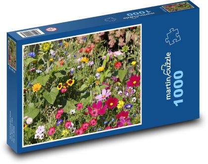 Luční květiny - pastvina, louka - Puzzle 1000 dílků, rozměr 60x46 cm