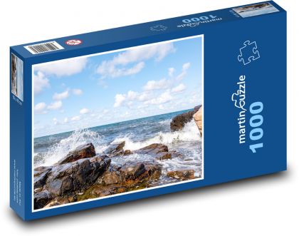Pobrežie - skala, more - Puzzle 1000 dielikov, rozmer 60x46 cm