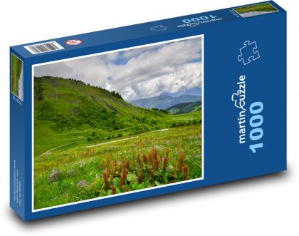 Louka - krajina, příroda - Puzzle 1000 dílků, rozměr 60x46 cm