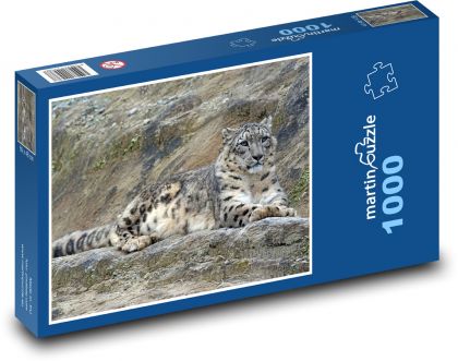 Leopard - irbis, dravec - Puzzle 1000 dílků, rozměr 60x46 cm