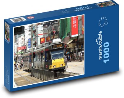 Hongkong - vlak, nádraží - Puzzle 1000 dílků, rozměr 60x46 cm