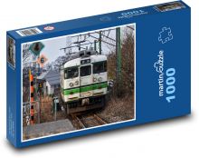 Pociąg - tory, koleje Puzzle 1000 elementów - 60x46 cm