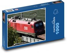 Elektrická lokomotíva - vlak, železnica Puzzle 1000 dielikov - 60 x 46 cm 