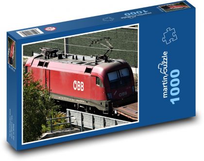 Elektrische Lokomotive - Zug, Eisenbahn - Puzzle - 1000 Teile