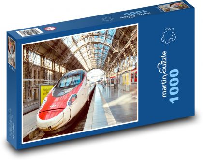 Frankfurt nad Mohanem - vlak - Puzzle 1000 dílků, rozměr 60x46 cm