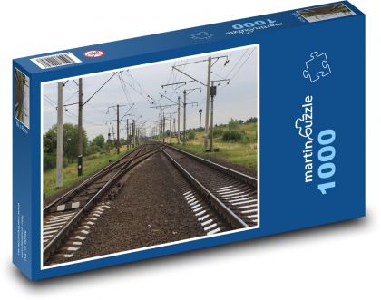Železnice - koleje - Puzzle 1000 dílků, rozměr 60x46 cm
