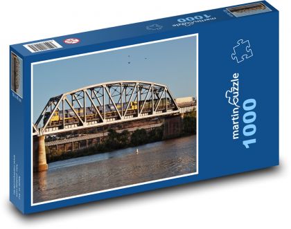 Vlak - rieka, most - Puzzle 1000 dielikov, rozmer 60x46 cm