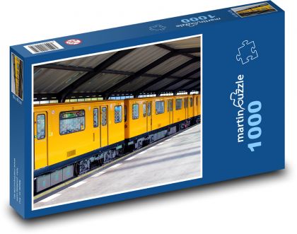 Berlin - stanice metra, vlak - Puzzle 1000 dílků, rozměr 60x46 cm