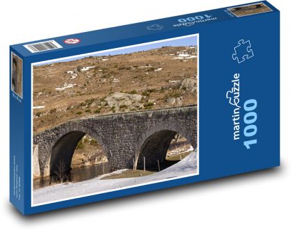Most - rieka, oblúky - Puzzle 1000 dielikov, rozmer 60x46 cm