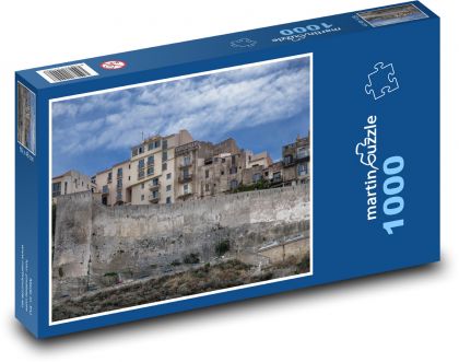 Korsika - Bonifacio, město - Puzzle 1000 dílků, rozměr 60x46 cm