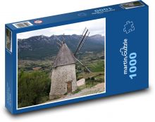 Wiatrak - przyroda, góry Puzzle 1000 elementów - 60x46 cm