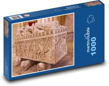 Portugalsko - kláštor Alcobaça, hrobka Puzzle 1000 dielikov - 60 x 46 cm 