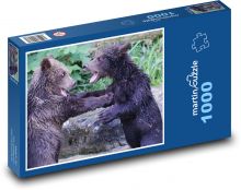 Medveď hnedý - mláďatá, hra Puzzle 1000 dielikov - 60 x 46 cm