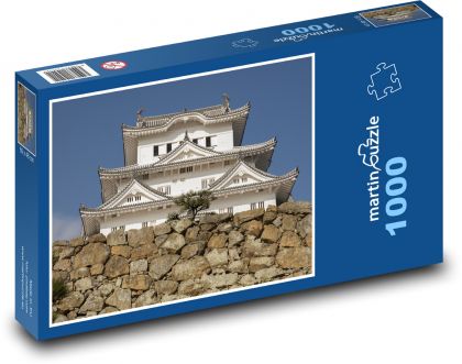 Japonsko - hrad Himedži - Puzzle 1000 dílků, rozměr 60x46 cm