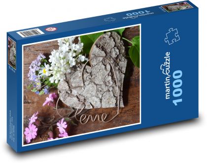 Herz - Valentinstag, Blume - Puzzle - 1000 Teile