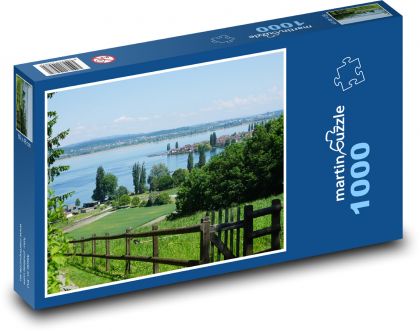 Bodamské jazero - voda, jazero - Puzzle 1000 dielikov, rozmer 60x46 cm
