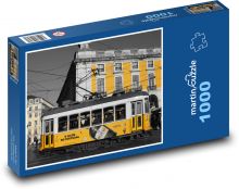 Tramvaj - doprava, Lisabon Puzzle 1000 dílků - 60 x 46 cm