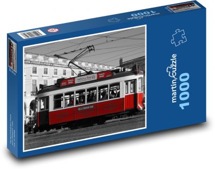 Tram - Lisbon, rails - Puzzle 1000 pieces, size 60x46 cm 