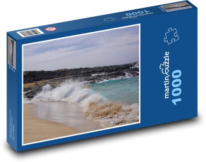 Pláž - moře, vlny - puzzle 1000 dílků