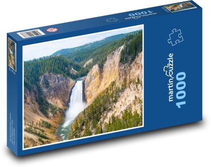 Príroda - rieka, stromy - Puzzle 1000 dielikov, rozmer 60x46 cm