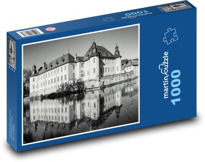 Water castle - moat, landscape - Puzzle 1000 pieces, size 60x46 cm 