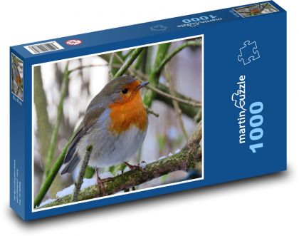 Robin - Vogel, Winter - Puzzle - 1000 Teile