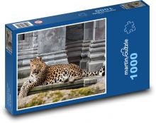 Leopard - šelma, zvíře Puzzle 1000 - 60x46 cm