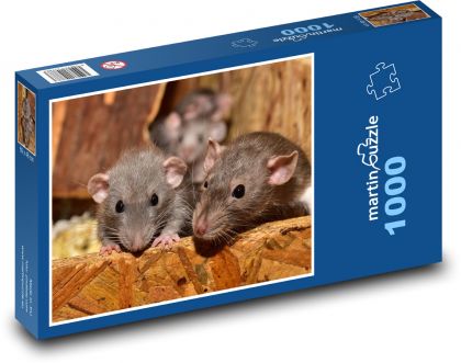 Myš - hlodavec, zvíře - Puzzle 1000 dílků, rozměr 60x46 cm