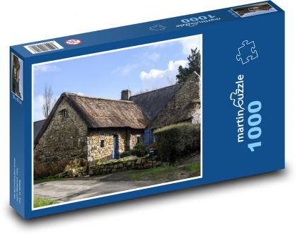 Starý dom - mesto, Bretónsko - Puzzle 1000 dielikov, rozmer 60x46 cm