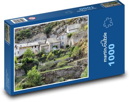 Město - dům, architektura - Puzzle 1000 dílků, rozměr 60x46 cm