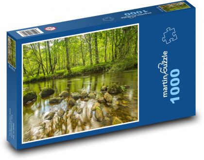 River - stones, trees - Puzzle 1000 pieces, size 60x46 cm 