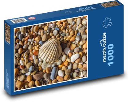 Mušle - oceán, kamínky - Puzzle 1000 dílků, rozměr 60x46 cm