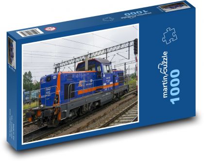 Kolej - transport - lokomotywa - Puzzle 1000 elementów, rozmiar 60x46 cm