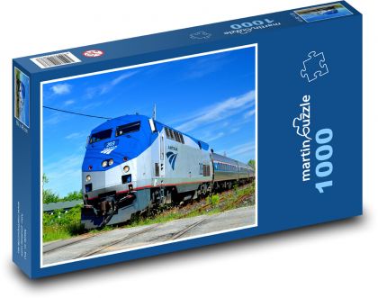 Vlak - doprava, železnice - Puzzle 1000 dílků, rozměr 60x46 cm