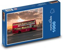 Londýn - červený autobus Puzzle 1000 - 60x46 cm