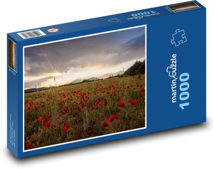 Wolf poppies, sunset - Puzzle 1000 pieces, size 60x46 cm 
