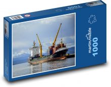Přístav - jeřáb, loď Puzzle 1000 dílků - 60 x 46 cm