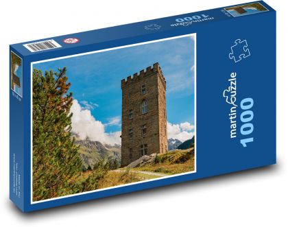 Berge, historischer Turm - Puzzle - 1000 Teile