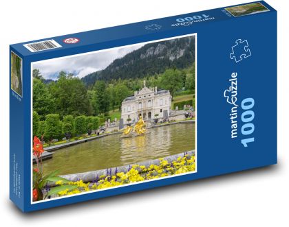 Linderhof Palaces - Ogród Pałacowy - Puzzle 1000 elementów, rozmiar 60x46 cm