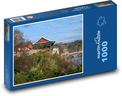Korea - perła, dom, park - Puzzle 1000 elementów, rozmiar 60x46 cm