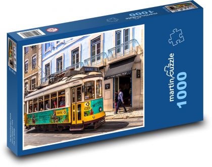 Lisabon - tramvaj - Puzzle 1000 dílků, rozměr 60x46 cm