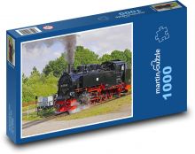 Parní lokomotiva - železnice Puzzle 1000 dílků - 60 x 46 cm